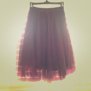 Burgundy tulle skirt from Charlotte Russe